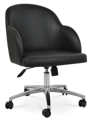 Soho Concept Alice Office Armchair - Stylish Leatherette With Adjustable Height & 2-year Guarantee, Limited Stock! Black  Soho-concept-dining-chair-11612
