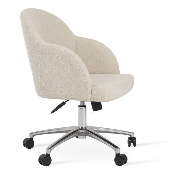 Soho Concept Alice Office Armchair - Elegant Upholstery Options, 10-year Guarantee, Durable & Stylish Design White  Soho-concept-dining-chair-11611