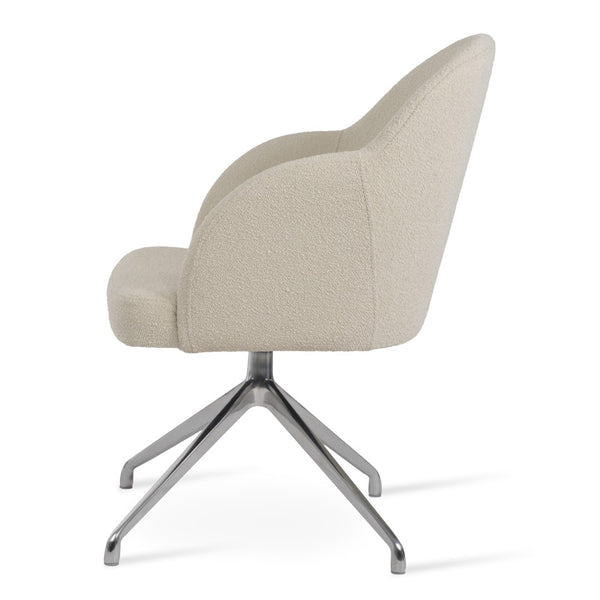 Soho Concept Product: Alice Office Dining Chair - Ergonomic Comfort With Stylish Fabric Options & 10-year Guarantee White  Soho-concept-dining-chair-00030