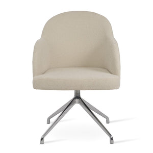 Soho Concept Product: Alice Office Dining Chair - Ergonomic Comfort With Stylish Fabric Options & 10-year Guarantee White  Soho-concept-dining-chair-00030