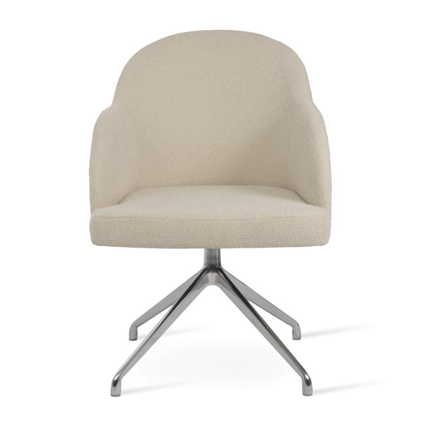 Soho Concept Product: Alice Office Dining Chair - Ergonomic Comfort With Stylish Fabric Options & 10-year Guarantee White  Soho-concept-dining-chair-00030
