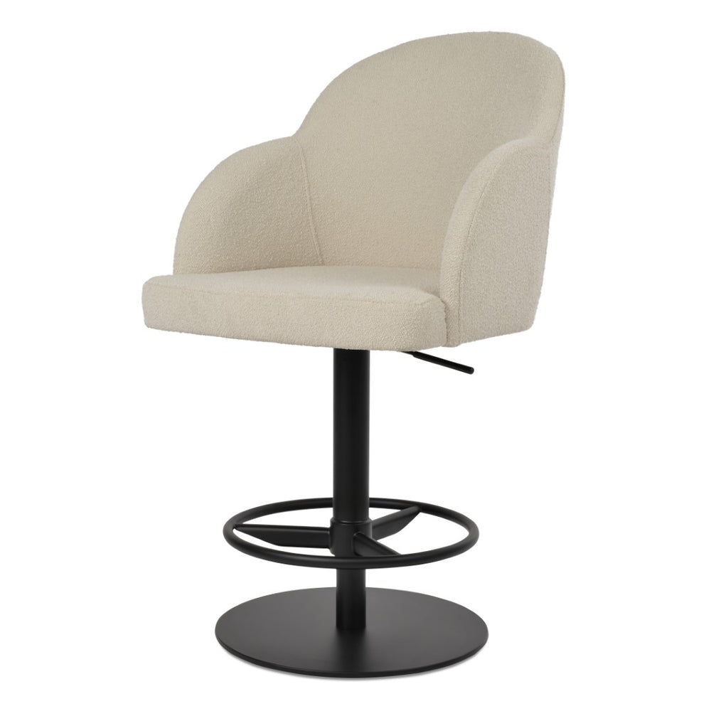 Soho Concept Amed Height-adjustable Barstools With Full Footrest, Stylish Fabrics & 10-year Guarantee - Versatile! Black,White  Soho-concept-dining-chair-10161