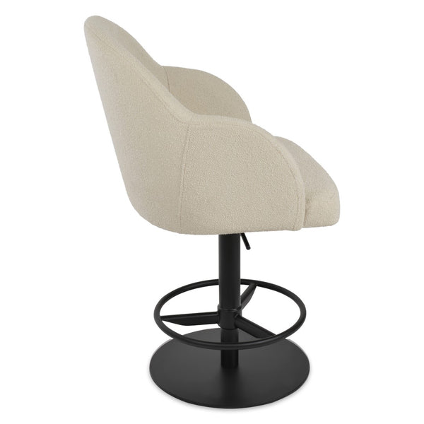 Soho Concept Amed Height-adjustable Barstools With Full Footrest, Stylish Fabrics & 10-year Guarantee - Versatile! Black,White  Soho-concept-dining-chair-06570