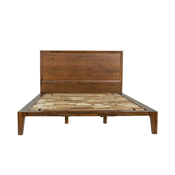 Lh Imports Allure King Bed - Stunning Acacia Wood Frame For Mid-century Style, No Boxspring Needed, Elevate Your Space Brown Solid Acacia,Mdf All001qs