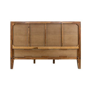 Lh Imports Allure King Bed - Stunning Acacia Wood Frame For Mid-century Style, No Boxspring Needed, Elevate Your Space Brown Solid Acacia,Mdf All001qs