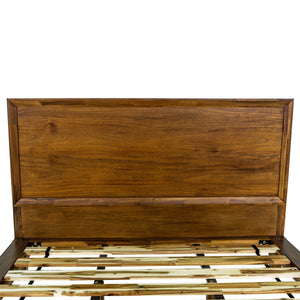 Lh Imports Allure King Bed - Stunning Acacia Wood Frame For Mid-century Style, No Boxspring Needed, Elevate Your Space Brown Solid Acacia,Mdf All001qs