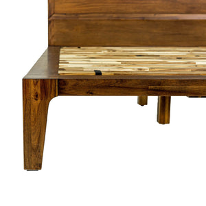 Lh Imports Allure King Bed - Stunning Acacia Wood Frame For Mid-century Style, No Boxspring Needed, Elevate Your Space Brown Solid Acacia,Mdf All001ks