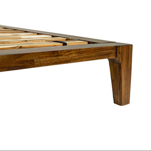 Lh Imports Allure King Bed - Stunning Acacia Wood Frame For Mid-century Style, No Boxspring Needed, Elevate Your Space Brown Solid Acacia,Mdf All001ks