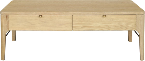 Anello ALLO-006 17"H x 48"W x 24"D Coffee Table ALLO006-174824  Top: Brown; Base: Brown, Metallic - Brass Surya