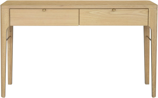 Anello ALLO-009 30"H x 48"W x 14"D Console Table ALLO009-304814  Top: Brown; Base: Brown, Metallic - Brass Surya