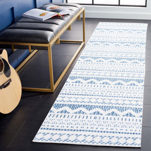 Safavieh Alamo Sophisticated Charcoal And Ivory Runner Rug - Timeless Elegance For Modern Home Décor Blue ,Ivory Polyester Alm716m-5