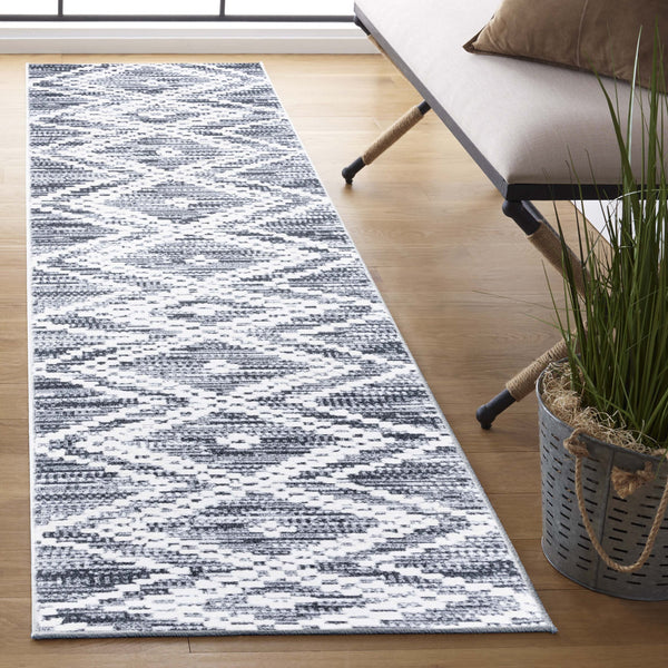 Safavieh Alamo Area Rug - Modern Charcoal And Ivory Design, Plush Polyester, Oeko-tex Certified Luxury Decor Charcoal ,Ivory Polyester Alm717h-9