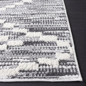 Safavieh Alamo Area Rug - Modern Charcoal And Ivory Design, Plush Polyester, Oeko-tex Certified Luxury Decor Charcoal ,Ivory Polyester Alm717h-9
