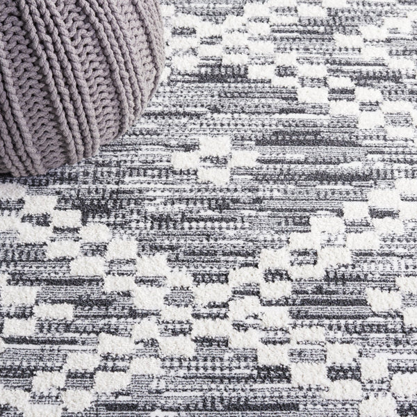 Safavieh Alamo Area Rug - Modern Charcoal And Ivory Design, Plush Polyester, Oeko-tex Certified Luxury Decor Charcoal ,Ivory Polyester Alm717h-9