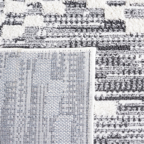 Safavieh Alamo Area Rug - Modern Charcoal And Ivory Design, Plush Polyester, Oeko-tex Certified Luxury Decor Charcoal ,Ivory Polyester Alm717h-9