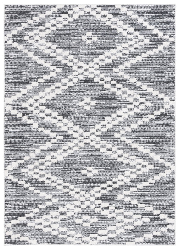 Safavieh Alamo Area Rug - Modern Charcoal And Ivory Design, Plush Polyester, Oeko-tex Certified Luxury Decor Charcoal ,Ivory Polyester Alm717h-9
