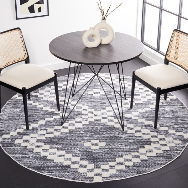 Safavieh Alamo Area Rug - Modern Charcoal And Ivory Design, Plush Polyester, Oeko-tex Certified Luxury Decor Charcoal ,Ivory Polyester Alm717h-9