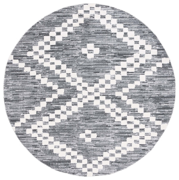 Safavieh Alamo Area Rug - Modern Charcoal And Ivory Design, Plush Polyester, Oeko-tex Certified Luxury Decor Charcoal ,Ivory Polyester Alm717h-9