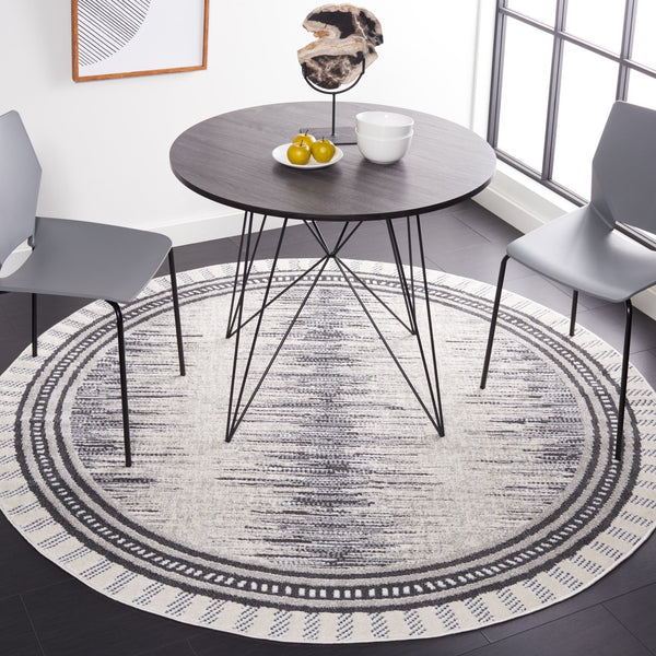 Safavieh Alamo Elegant Power-loomed Area Rug - Plush Comfort, Timeless Design, Oeko-tex Certified Quality Grey ,Charcoal Polyester Alm732h-7sq