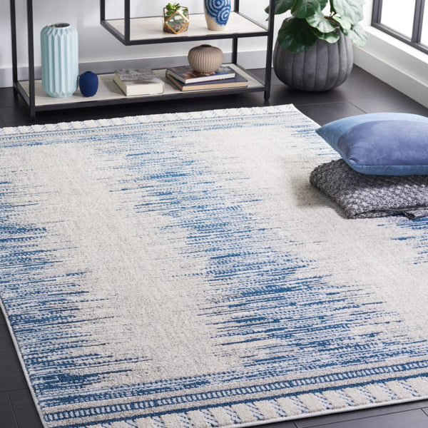 Safavieh Alamo Elegant Power-loomed Area Rug - Plush Comfort, Timeless Design, Oeko-tex Certified Quality Grey ,Blue Polyester Alm732m-28