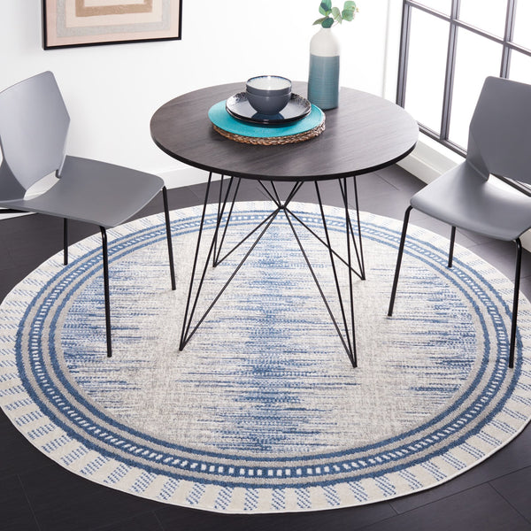 Safavieh Alamo Elegant Power-loomed Area Rug - Plush Comfort, Timeless Design, Oeko-tex Certified Quality Grey ,Blue Polyester Alm732m-28