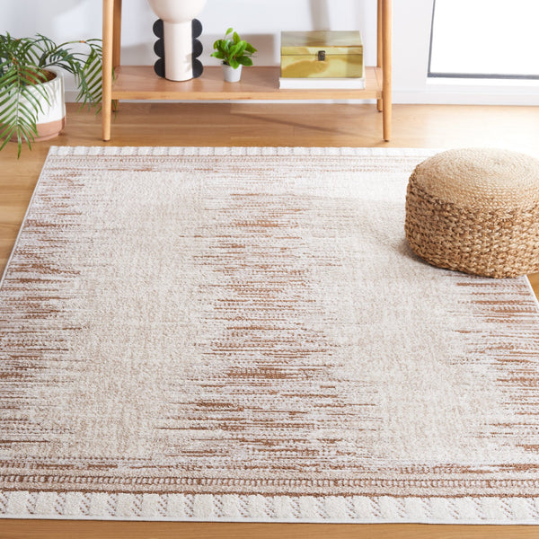 Safavieh Alamo Elegant Power-loomed Area Rug - Plush Comfort, Timeless Design, Oeko-tex Certified Quality Taupe ,Ivory Polyester Alm732t-7sq