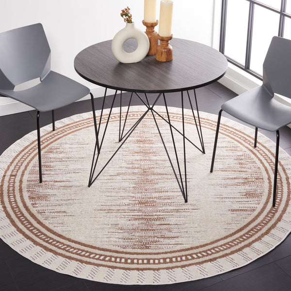 Safavieh Alamo Elegant Power-loomed Area Rug - Plush Comfort, Timeless Design, Oeko-tex Certified Quality Taupe ,Ivory Polyester Alm732t-7sq