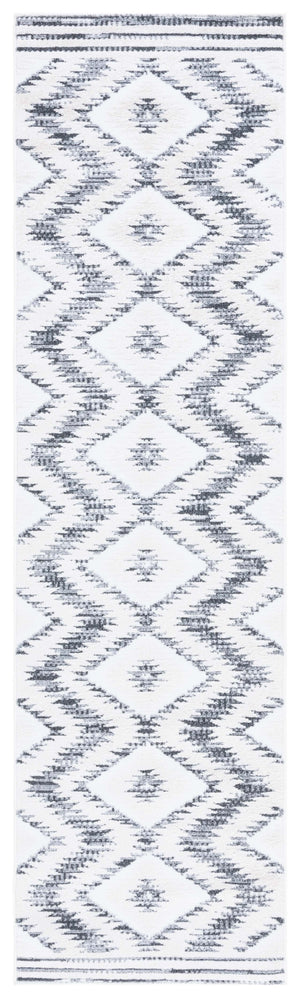 Safavieh Alamo Modern Geometric Area Rug - Luxurious Plush Comfort, Oeko-tex Certified, Contemporary Design Ivory ,Charcoal Polyester Alm737h-7sq