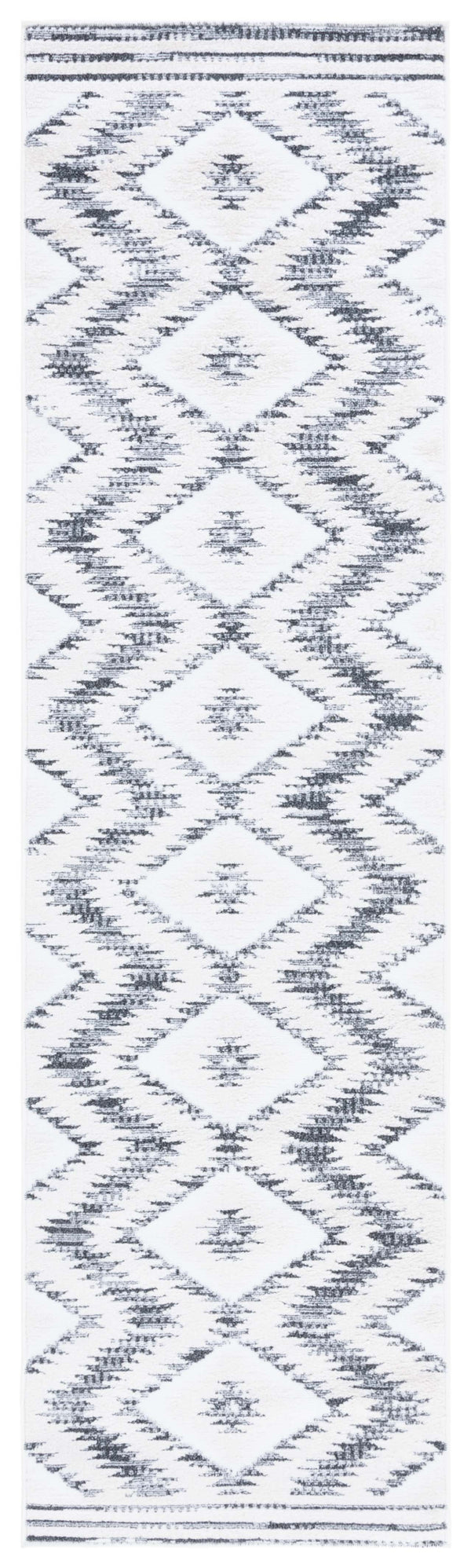 Safavieh Alamo Modern Geometric Area Rug - Luxurious Plush Comfort, Oeko-tex Certified, Contemporary Design Ivory ,Charcoal Polyester Alm737h-7sq