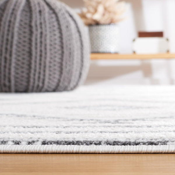 Safavieh Alamo Modern Geometric Area Rug - Luxurious Plush Comfort, Oeko-tex Certified, Contemporary Design Ivory ,Charcoal Polyester Alm737h-7sq