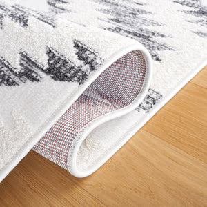 Safavieh Alamo Modern Geometric Area Rug - Luxurious Plush Comfort, Oeko-tex Certified, Contemporary Design Ivory ,Charcoal Polyester Alm737h-7sq