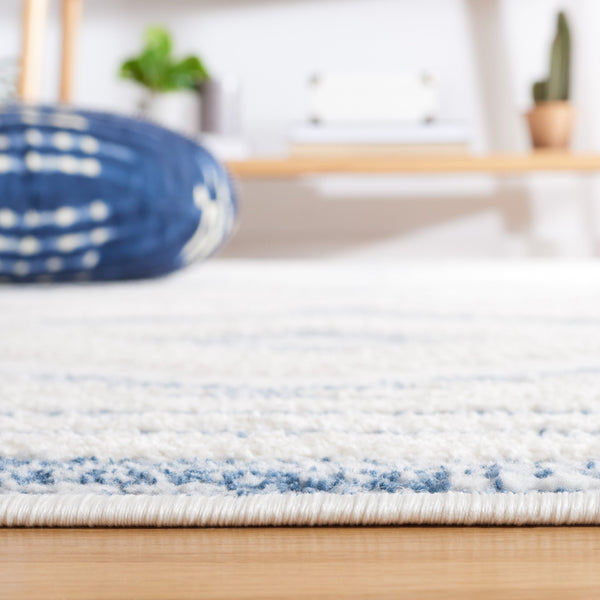 Safavieh Alamo Modern Geometric Area Rug - Luxurious Plush Comfort, Oeko-tex Certified, Contemporary Design Ivory ,Blue Polyester Alm737m-9