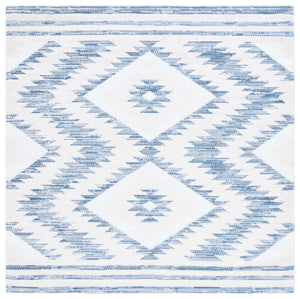 Safavieh Alamo Modern Geometric Area Rug - Luxurious Plush Comfort, Oeko-tex Certified, Contemporary Design Ivory ,Blue Polyester Alm737m-9