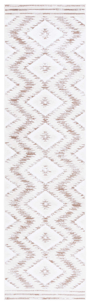 Safavieh Alamo Modern Geometric Area Rug - Luxurious Plush Comfort, Oeko-tex Certified, Contemporary Design Ivory ,Taupe Polyester Alm737t-7sq