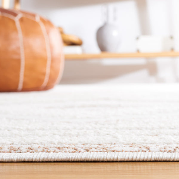 Safavieh Alamo Modern Geometric Area Rug - Luxurious Plush Comfort, Oeko-tex Certified, Contemporary Design Ivory ,Taupe Polyester Alm737t-7sq