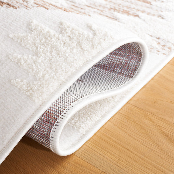 Safavieh Alamo Modern Geometric Area Rug - Luxurious Plush Comfort, Oeko-tex Certified, Contemporary Design Ivory ,Taupe Polyester Alm737t-7sq