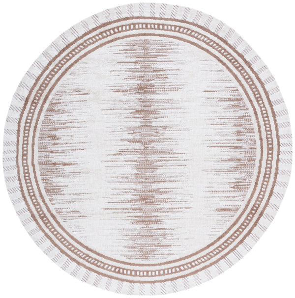 Safavieh Alamo Modern Geometric Area Rug - Luxurious Plush Comfort, Oeko-tex Certified, Contemporary Design Ivory ,Taupe Polyester Alm737t-7sq