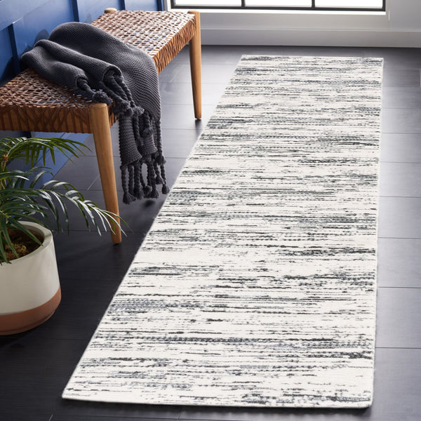 Safavieh Alamo Sophisticated Power-loomed Rug In Charcoal And Ivory - Luxurious Softness And Modern Design Charcoal ,Ivory Polyester Alm742h-9