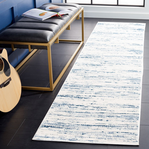 Safavieh Alamo Sophisticated Power-loomed Rug In Charcoal And Ivory - Luxurious Softness And Modern Design Blue ,Ivory Polyester Alm742m-28