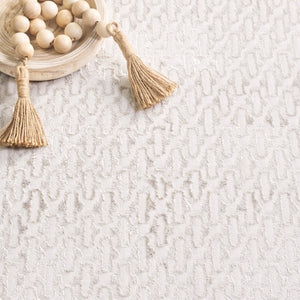 Safavieh Alenia Abstract Area Rug Power Loomed Ivory Grey Polyester Blend for Modern Living ALN100A-6