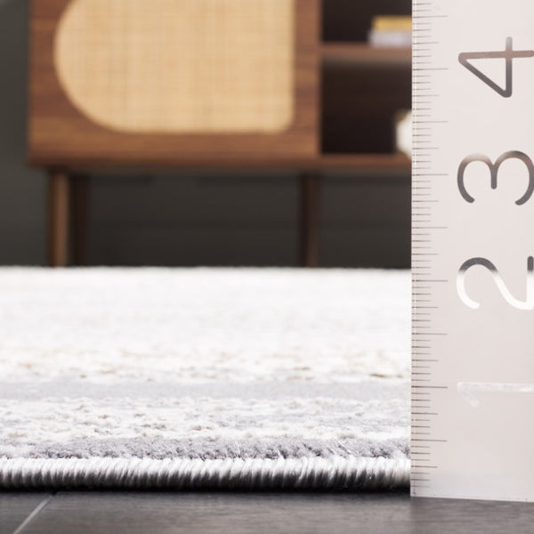 Safavieh Alenia Abstract Area Rug Power Loomed Ivory Grey Polyester Blend for Modern Living ALN100A-6
