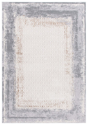 Safavieh Alenia Abstract Area Rug Power Loomed Ivory Grey Polyester Blend for Modern Living ALN100A-6