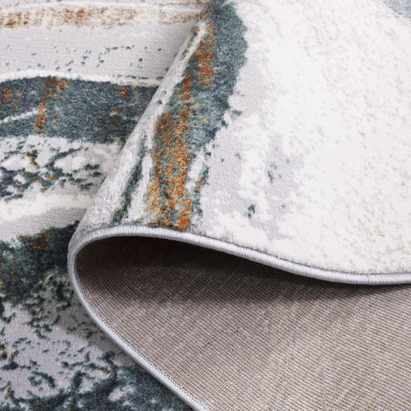 Safavieh Alenia Abstract Grey Ivory Power Loomed Polyester Area Rug for Living Room Decor ALN103F-6
