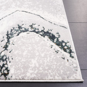 Safavieh Alenia Abstract Grey Ivory Power Loomed Polyester Area Rug for Living Room Decor ALN103F-6