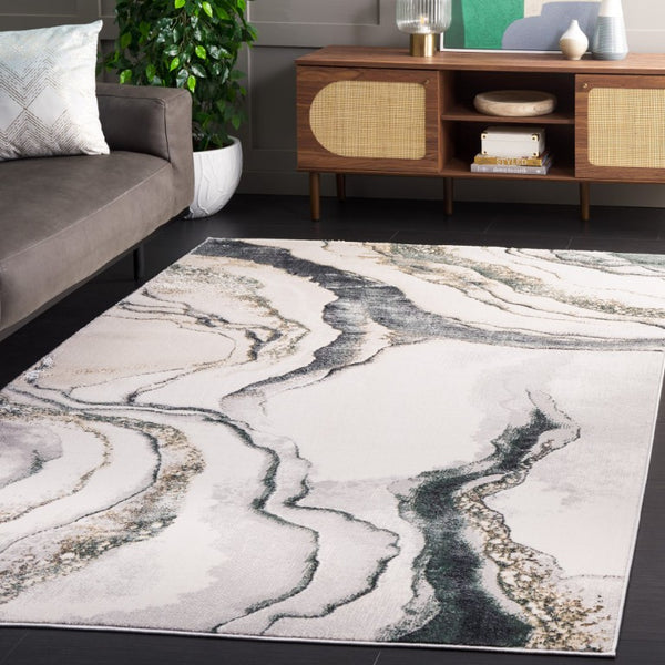 Safavieh Alenia Abstract Power Loomed Rug in Muted Tones for Modern Living Spaces 5'-3" x 7'-6" ALN104F-5