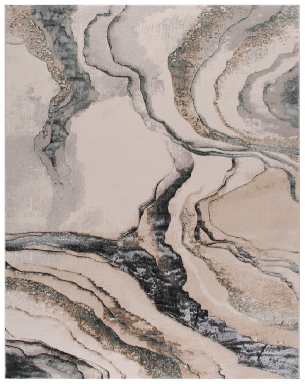 Safavieh Alenia Abstract Power Loomed Rug in Muted Tones for Modern Living Spaces 8'-0" x 10'-0" ALN104F-8