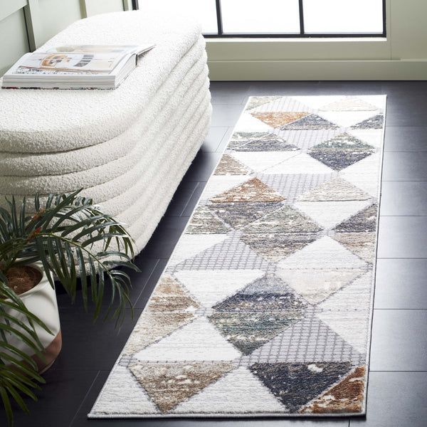 Safavieh Alenia Modern 8' X 10' Area Rug In Grey/Beige - Durable, Stylish, Geometric Design For Any Room Grey ,Beige 78% Polyester,14% Jute,8% Latex Aln106f-8