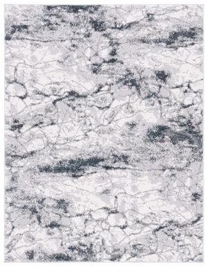Safavieh Alenia Abstract Two-Tone Grey Power-Loomed Polyester Rug for Modern Living Spaces 5'-3" x 7'-6" ALN111F-5