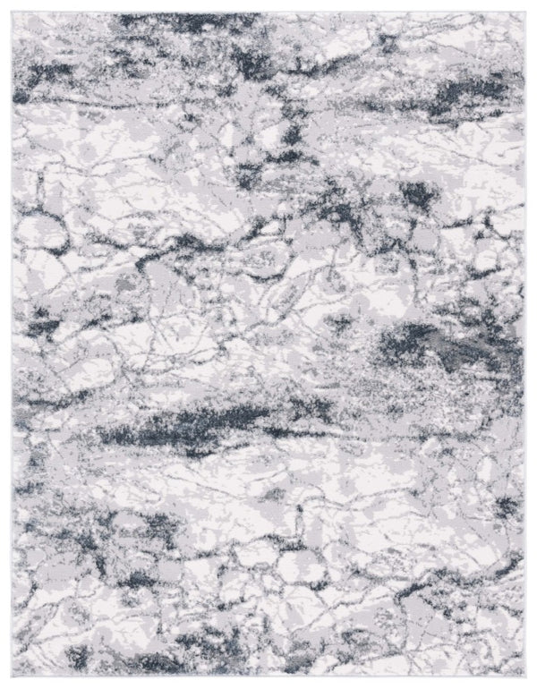 Safavieh Alenia Abstract Two-Tone Grey Power-Loomed Polyester Rug for Modern Living Spaces 5'-3" x 7'-6" ALN111F-5