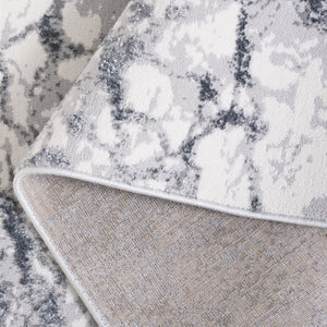 Safavieh Alenia Abstract Two-Tone Grey Power-Loomed Polyester Rug for Modern Living Spaces 5'-3" x 7'-6" ALN111F-5